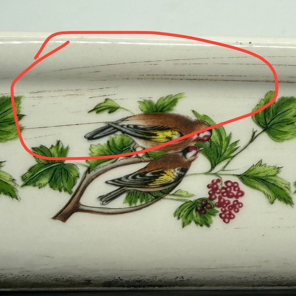 Portmeirion Pottery Serving Dish Wood Duck Anas Spousa‎ England-marks